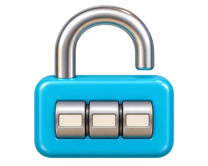 The combination lock is open.